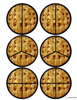 Preview of Apple Pie Fractions Cut and Paste for Autism