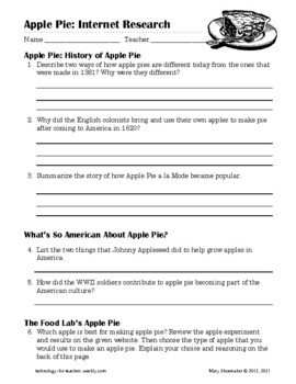 Preview of Apple Pie: Internet Research