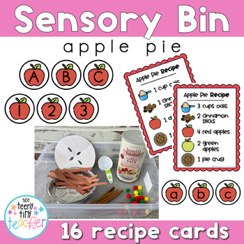 Preview of Apple Pie Sensory Bin Recipe Cards