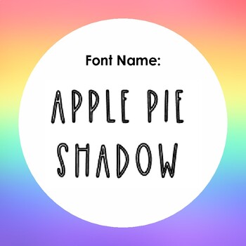 Preview of Apple Pie Shadow Font