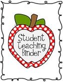 Apple Polka Dot Student Teaching Binder