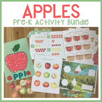 Apple Preschool Bundle - Fall Nature - Montessori Busy Book Learning Binder