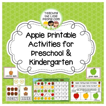 Apple Printable Activities for Preschool and Kindergarten | TPT
