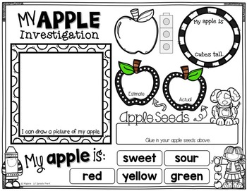Apple Printables And Worksheets Prek Kindergarten Preschool Pre K