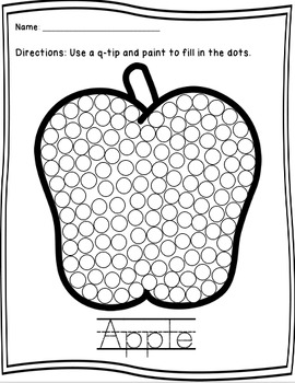 Apple Q-Tip Painting: Fine Motor by Special Supports with Sam | TPT