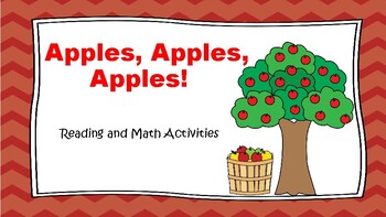 Preview of Apple Reading and Math Activities