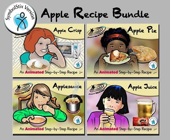 Preview of Apple Recipes Bundle - Animated Step-by-Steps® - SymbolStix