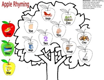 Preview of Apple Rhyming