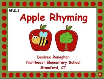 Preview of Apple Rhyming: An Activer Board Center (RF.K.2)