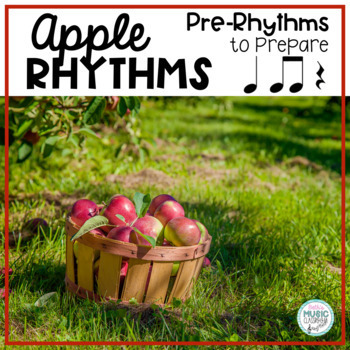 Preview of Pre-Reading Rhythms, Apple Music - Prepare quarter notes, 8th notes, & rest