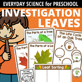 Fall Leaf Investigation Activities Fall PreK Preschool Sci