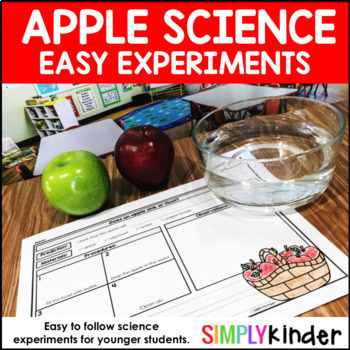 Preview of Apple Science & Apple Activities, Easy Apple STEM Experiments for Kindergarten