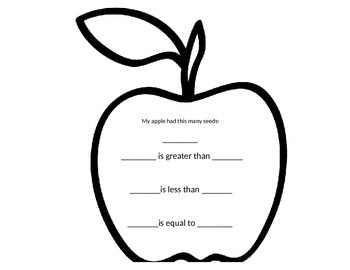 Preview of Apple Seed Comparing Numbers Activity