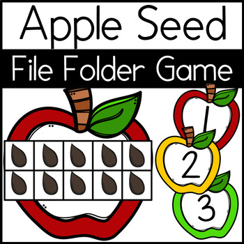 Preview of Apple Seed Count & Match File Folder Game