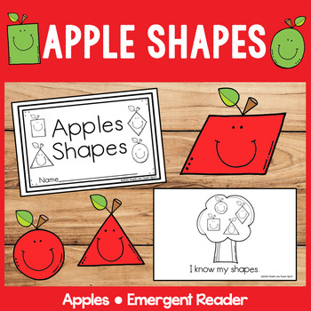 Preview of Apple Shapes | 2D | Math | Emergent Reader | Apples