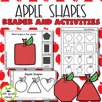 Preview of Apple Shapes Emergent Reader and Shape Recognition Activities