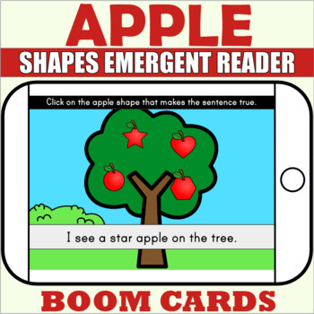 Preview of Apple Shapes Interactive Emergent Reader Boom Cards™