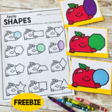 Apple Shapes Practice (Task Cards & Recording Sheet)
