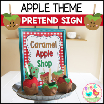 Preview of Apple Shop Pretend Play Sign
