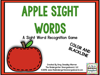Preview of Apple Sight Words Game