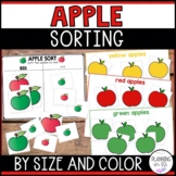 Apples Sorting By Size and Color | Sorting Mats and Worksheets
