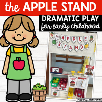 Preview of Apple Stand Dramatic Play Printables - Preschool, Kindergarten Fall Pretend Play