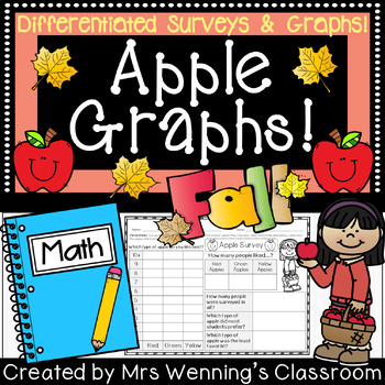 Preview of Apple Surveys and Apple Graphs! Includes Lesson Plans! (Differentiated!)