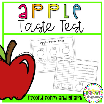 Apple Taste Test by The Bright Classroom | TPT