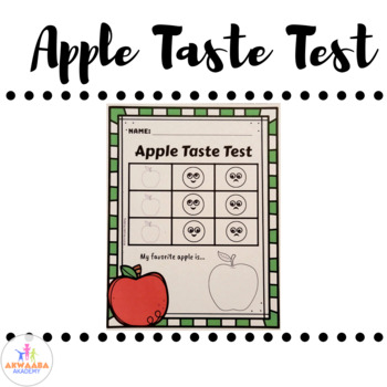 Apple Taste Test FREEBIE by Akwaaba Akademy | Teachers Pay Teachers