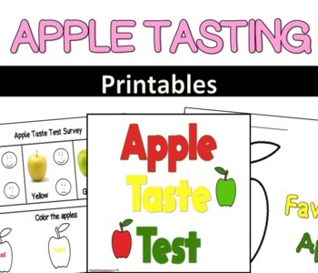 Preview of FREEBIE! Apple Tasting Visuals - 5 Senses Activity