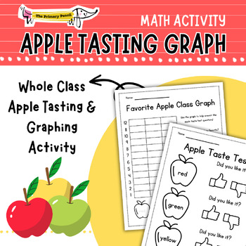 Preview of Apple Tasting Bar Graphing Math Activity | K-2 Math Lesson on Data Collection