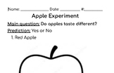 Apple Tasting Science Experiment