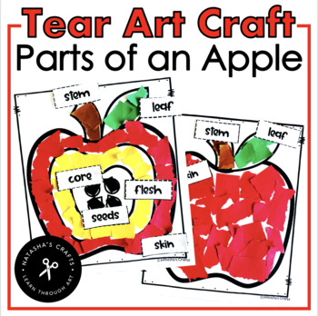 Preview of Tear Art Craft Parts of an Apple