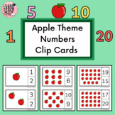 Apple Theme 1-20 Numbers Clip Cards