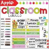 Apple Theme Classroom Labels | Classroom Decor