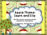 Apple Theme Count and Clip numbers 1-20 Common Core Aligned