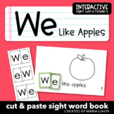 Apple Theme Fall Emergent Reader: "WE Like Apples" Sight W
