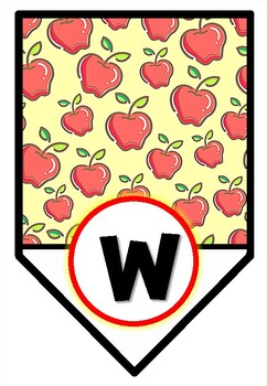 Preview of Apple 'Welcome' Pennant Banner, Bulletin Board Letters Set 3