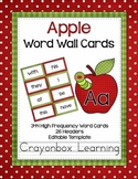 Apple Theme Word Wall Headers & Cards - with editable file