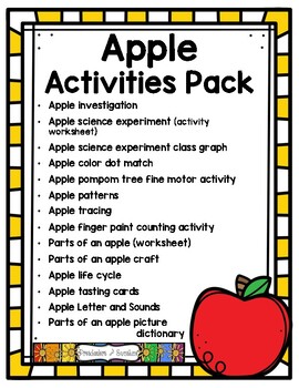 Preview of Apple Themed Activities Pack