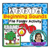 Apple Themed Beginning Sounds File Folder Game