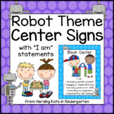 Robot Themed Center Signs
