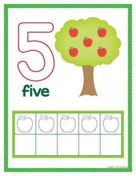 Apple Math Mats Apples Theme 0 10 Play Dough Counting Mats Tpt