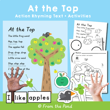 Preview of Apple Tree Action Rhyming Text and Activities