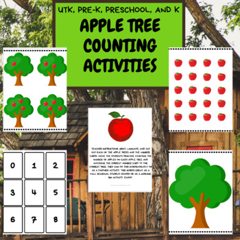 Preview of Apple Tree Counting Activities for UTK, Preschool, Pre-K, and K