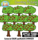 Apple Tree Counting Pictures Clipart {Zip-A-Dee-Doo-Dah Designs}