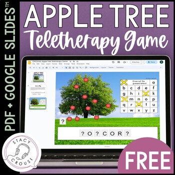 Preview of Teletherapy Game Apple Digital Activity Speech Therapy Describing Guessing Game