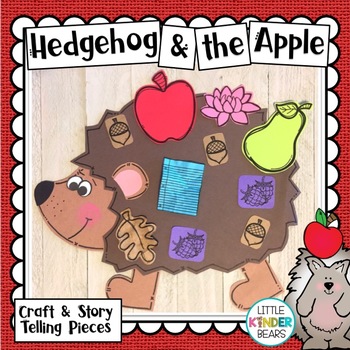 Preview of Apple Trouble |  Hedgehog and Apple | Fall Craft