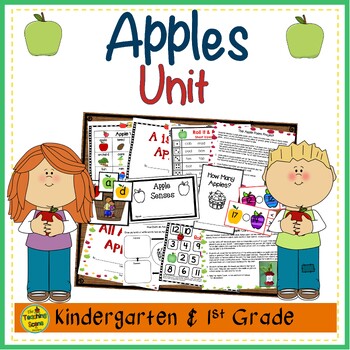 Preview of Apple Unit: Activities Plus Literacy & Math Centers