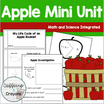 Preview of First Grade Apple Mini Unit | Science and Math Integrated